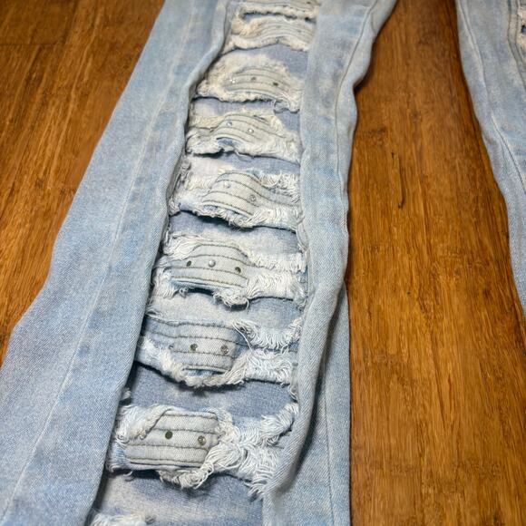 bling cute out denim - Picture 3 of 11